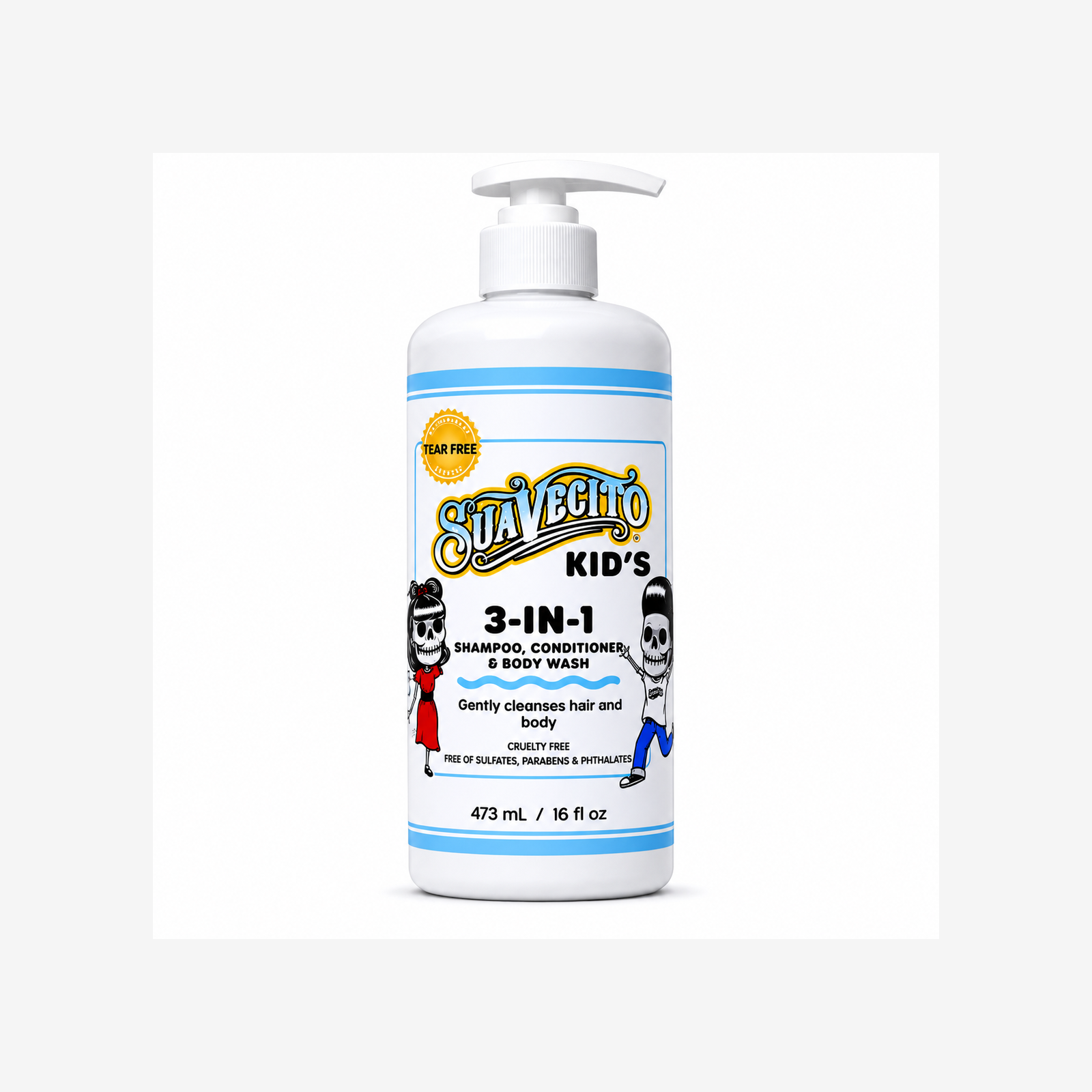 Suavecito - Kid's 3-IN-1 - Szampon, Odżywka i Żel do Mycia Ciała dla Dzieci 473ml
